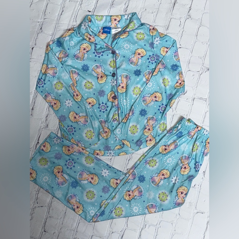 Disney Frozen Elsa Blue Pajama Set for Kids - Picture 1 of 2